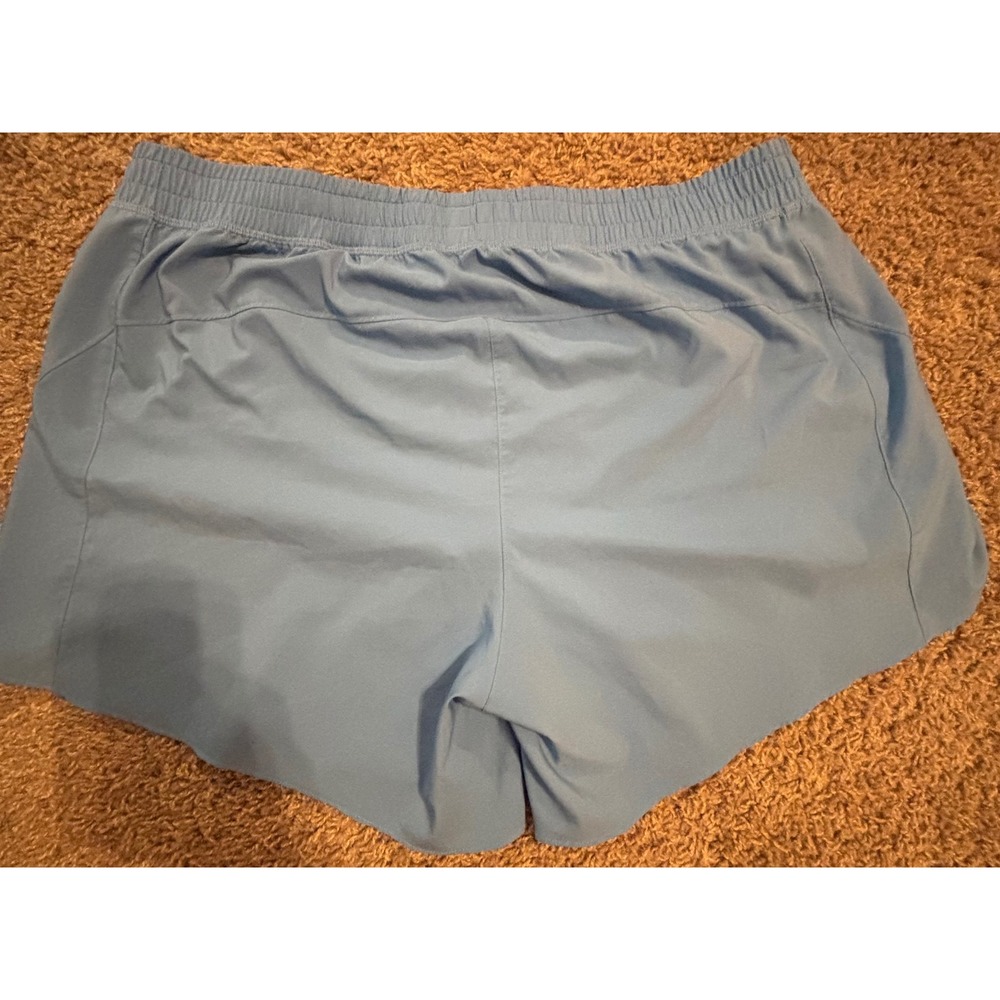 Reebok Running Shorts Womens XL Light Blue Excellent REEcycled Athletic Gym - Picture 2 of 3